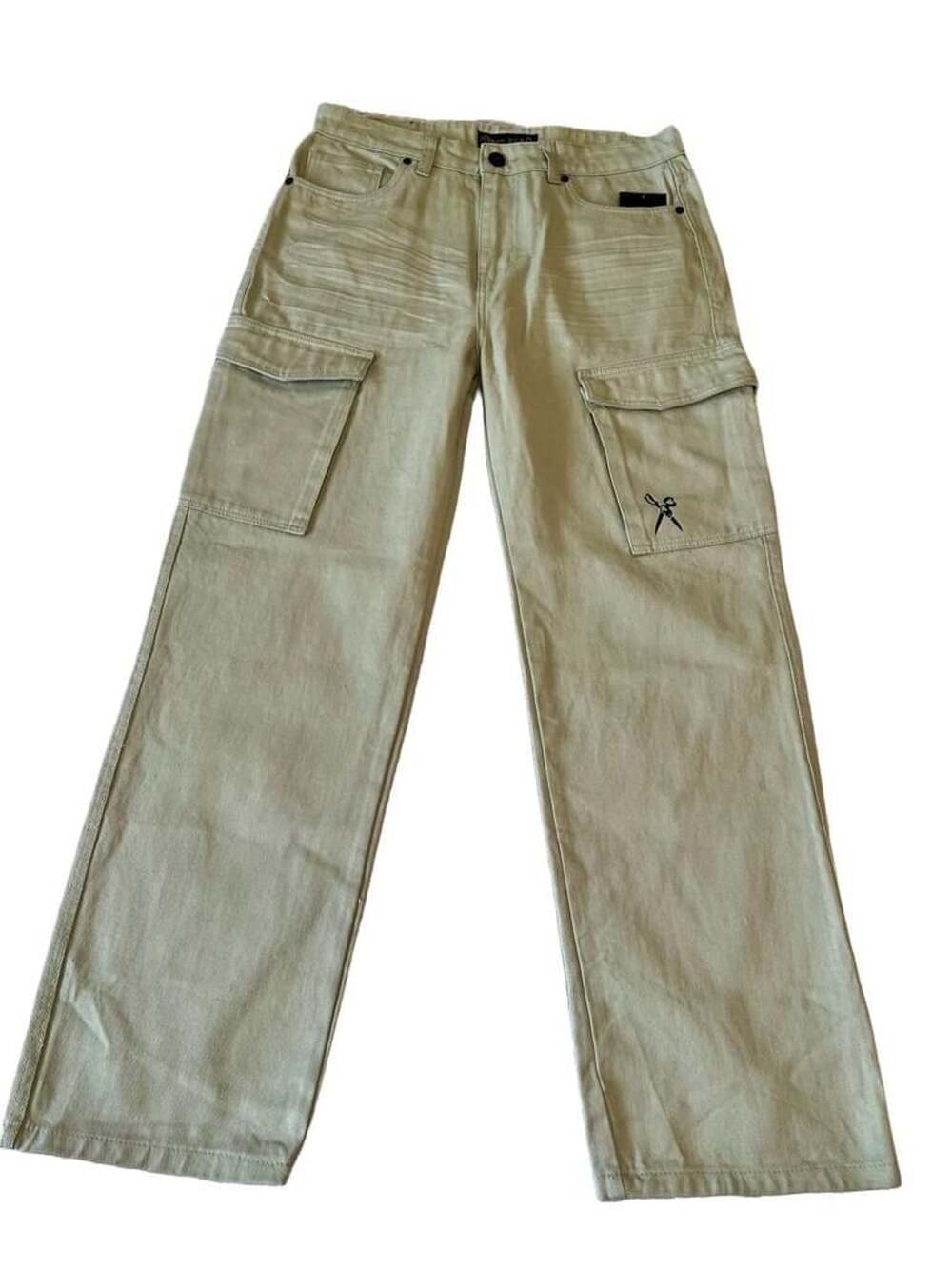 Marc Ecko Cut & Sew Cargo Pants Size 34x32 Vetiver Green Loose Fit NWT.